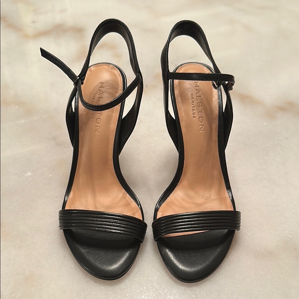 Halston Heritage Black Heels with Minimalist Design